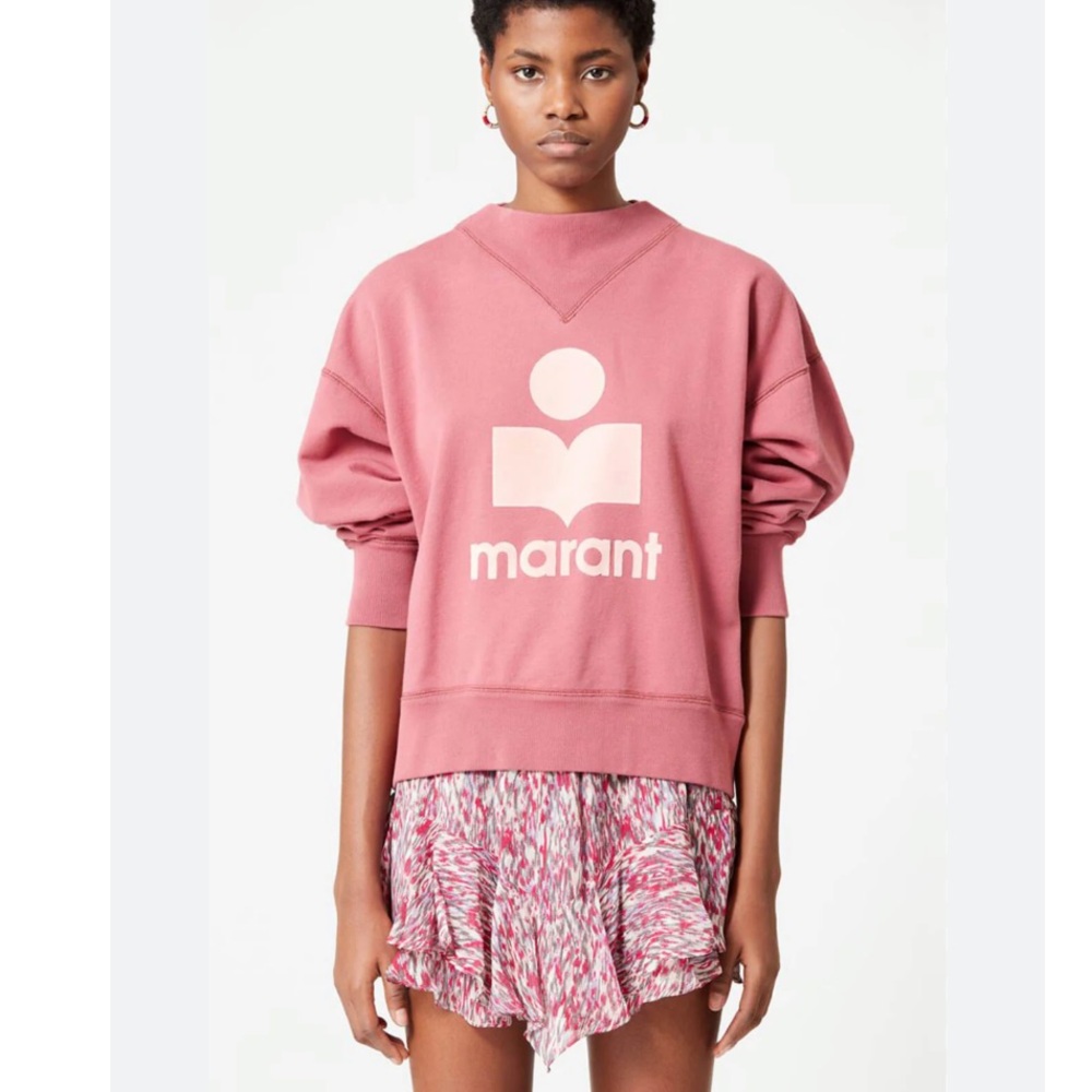 Isabel Marant Rose Sweatshirt with Logo 40 - Picture 3 of 3